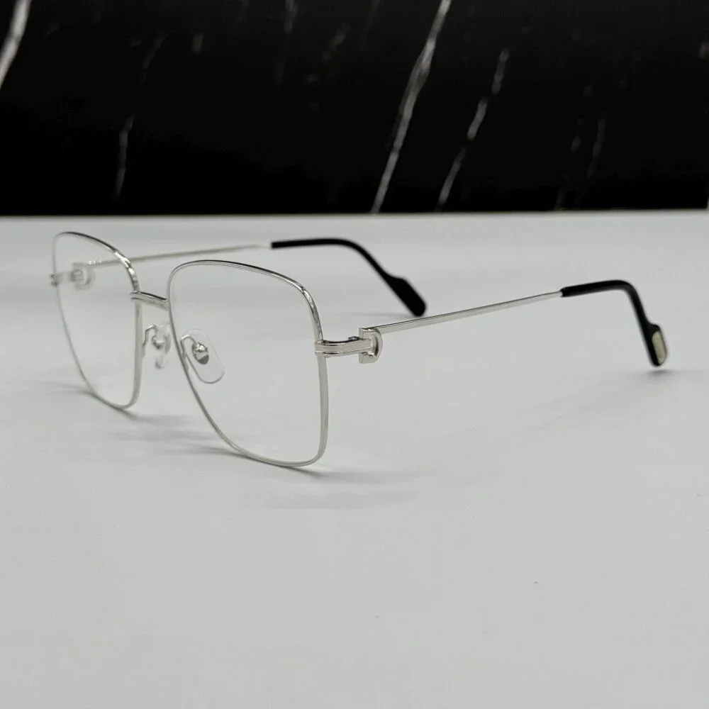 NEW CT0253O 001 CARTIER SILVER UNISEX CARTIER EYEGLASSES